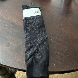 Black Patterned Socks